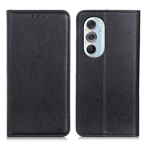 Funda de Cuero Cartera con Soporte Carcasa N01P para Motorola Moto Edge 30 Pro 5G Negro