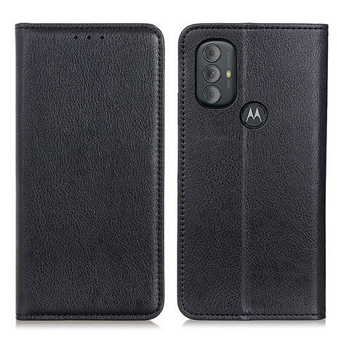 Funda de Cuero Cartera con Soporte Carcasa N01P para Motorola Moto G Power (2022) Negro