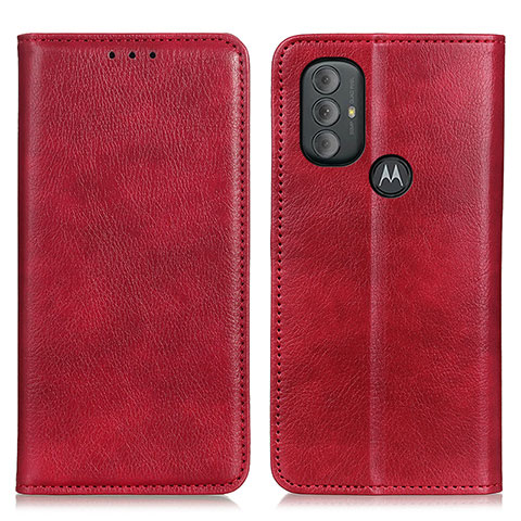 Funda de Cuero Cartera con Soporte Carcasa N01P para Motorola Moto G Power (2022) Rojo