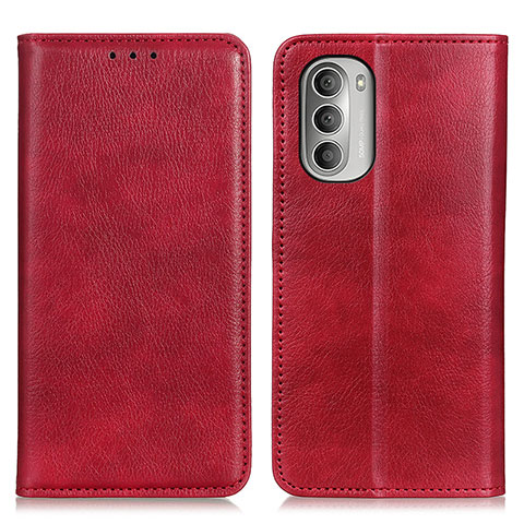 Funda de Cuero Cartera con Soporte Carcasa N01P para Motorola Moto G Stylus (2022) 5G Rojo