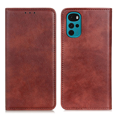 Funda de Cuero Cartera con Soporte Carcasa N01P para Motorola Moto G22 Marron