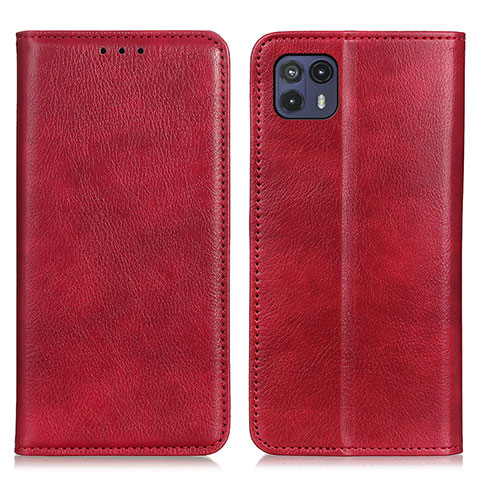 Funda de Cuero Cartera con Soporte Carcasa N01P para Motorola Moto G50 5G Rojo