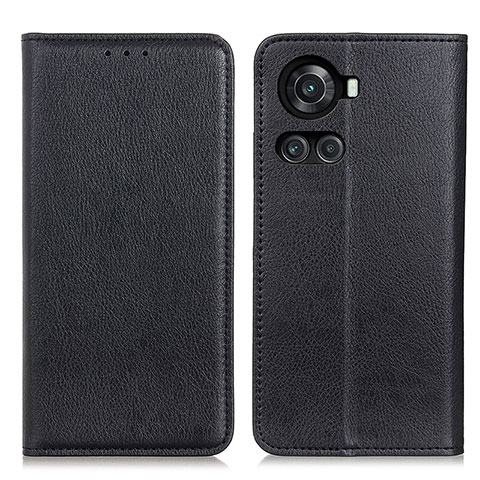 Funda de Cuero Cartera con Soporte Carcasa N01P para OnePlus 10R 5G Negro