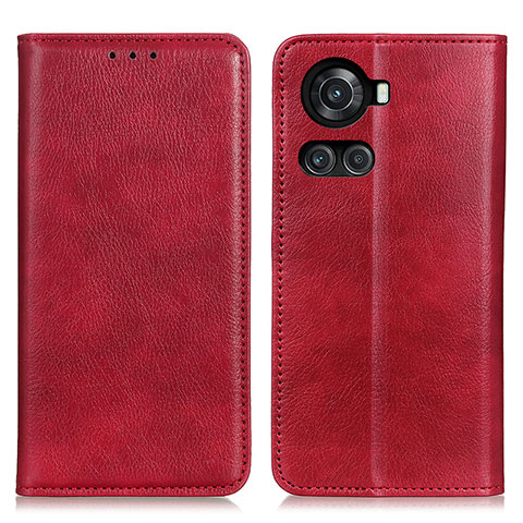 Funda de Cuero Cartera con Soporte Carcasa N01P para OnePlus Ace 5G Rojo