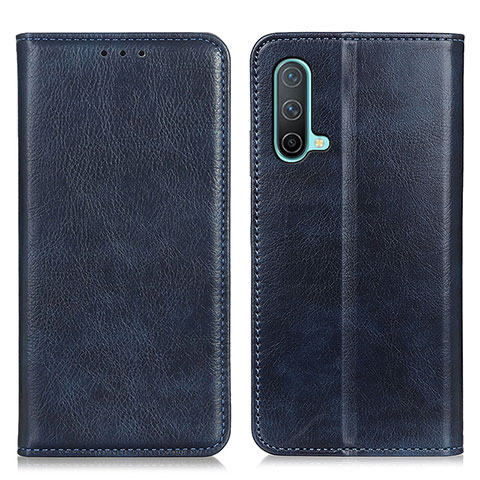 Funda de Cuero Cartera con Soporte Carcasa N01P para OnePlus Nord CE 5G Azul