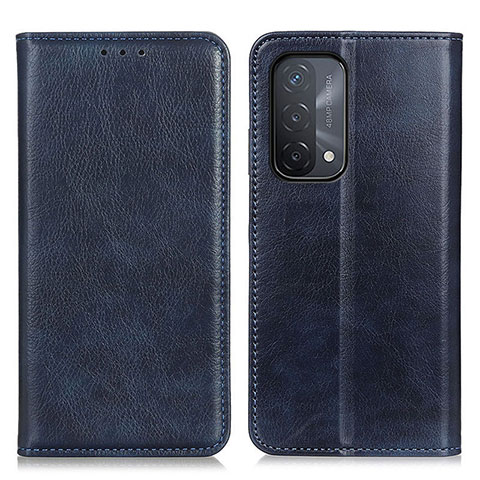 Funda de Cuero Cartera con Soporte Carcasa N01P para Oppo A54 5G Azul