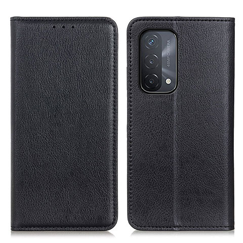 Funda de Cuero Cartera con Soporte Carcasa N01P para Oppo A93 5G Negro