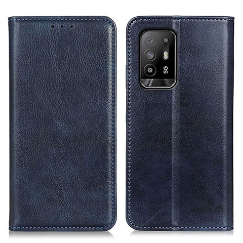 Funda de Cuero Cartera con Soporte Carcasa N01P para Oppo A94 5G Azul