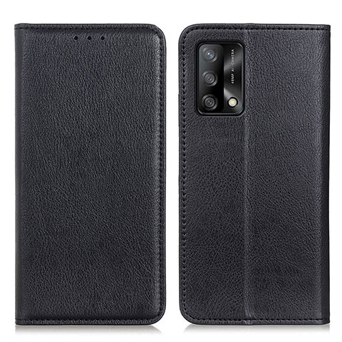 Funda de Cuero Cartera con Soporte Carcasa N01P para Oppo A95 4G Negro