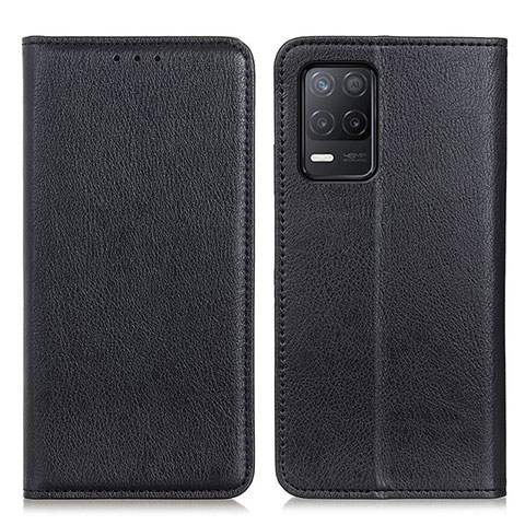 Funda de Cuero Cartera con Soporte Carcasa N01P para Realme Q3i 5G Negro