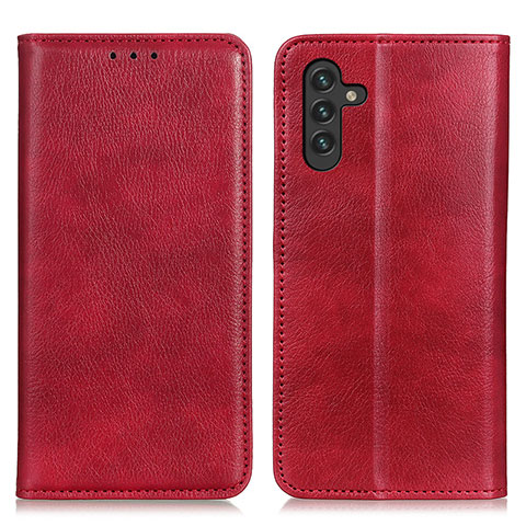 Funda de Cuero Cartera con Soporte Carcasa N01P para Samsung Galaxy A13 5G Rojo