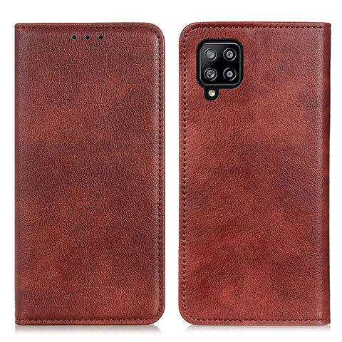 Funda de Cuero Cartera con Soporte Carcasa N01P para Samsung Galaxy A22 4G Marron