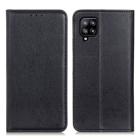 Funda de Cuero Cartera con Soporte Carcasa N01P para Samsung Galaxy A22 4G Negro