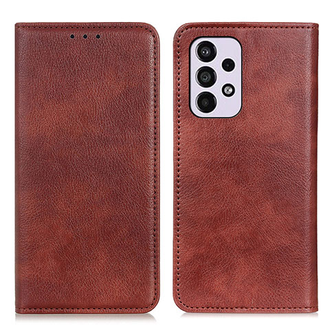 Funda de Cuero Cartera con Soporte Carcasa N01P para Samsung Galaxy A33 5G Marron