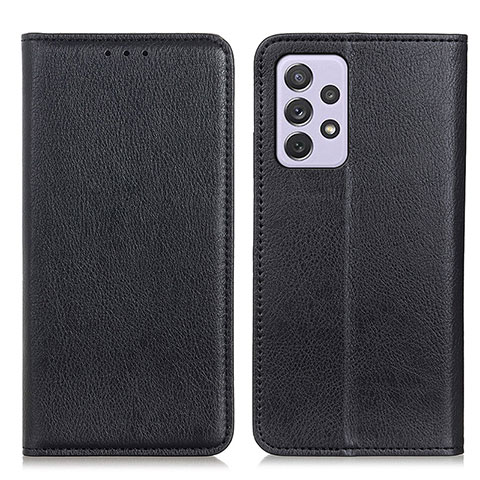 Funda de Cuero Cartera con Soporte Carcasa N01P para Samsung Galaxy A73 5G Negro