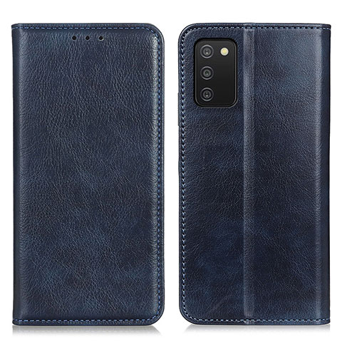 Funda de Cuero Cartera con Soporte Carcasa N01P para Samsung Galaxy F02S SM-E025F Azul