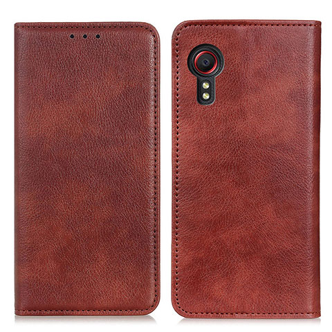 Funda de Cuero Cartera con Soporte Carcasa N01P para Samsung Galaxy XCover 5 SM-G525F Marron