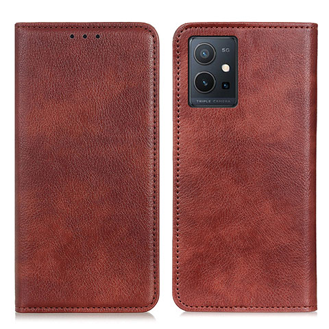 Funda de Cuero Cartera con Soporte Carcasa N01P para Vivo Y55s 5G Marron