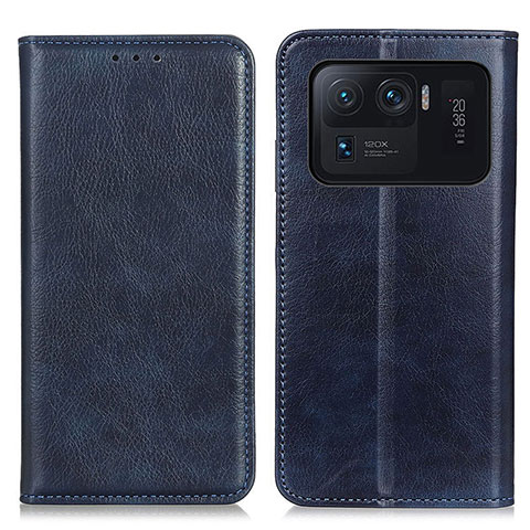 Funda de Cuero Cartera con Soporte Carcasa N01P para Xiaomi Mi 11 Ultra 5G Azul