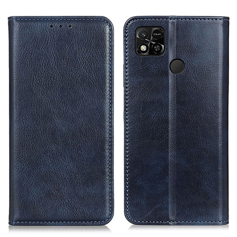 Funda de Cuero Cartera con Soporte Carcasa N01P para Xiaomi POCO C31 Azul