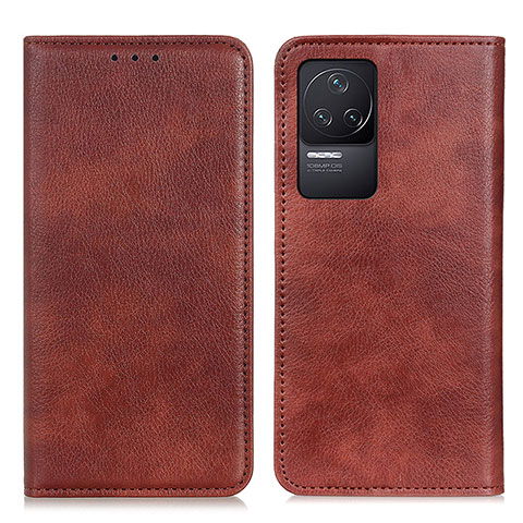 Funda de Cuero Cartera con Soporte Carcasa N01P para Xiaomi Redmi K50 Pro 5G Marron