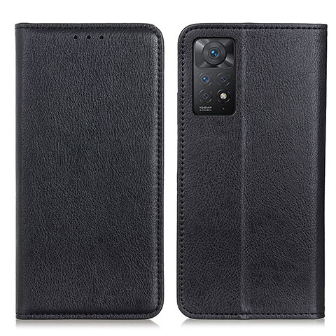 Funda de Cuero Cartera con Soporte Carcasa N01P para Xiaomi Redmi Note 11 Pro 5G Negro