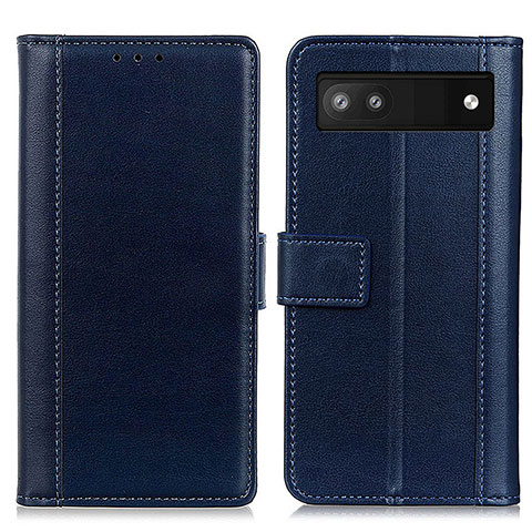 Funda de Cuero Cartera con Soporte Carcasa N02P para Google Pixel 7a 5G Azul