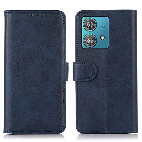 Funda de Cuero Cartera con Soporte Carcasa N02P para Motorola Moto Edge 40 Neo 5G Azul