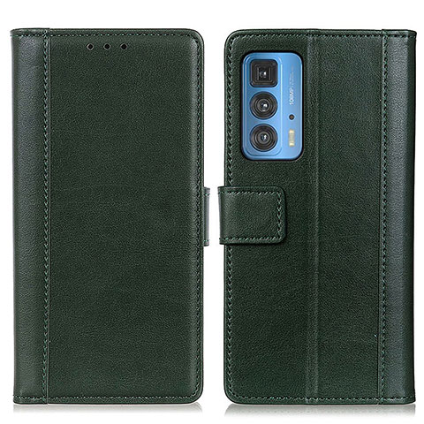 Funda de Cuero Cartera con Soporte Carcasa N02P para Motorola Moto Edge S Pro 5G Verde