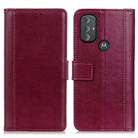 Funda de Cuero Cartera con Soporte Carcasa N02P para Motorola Moto G Play (2023) Rojo