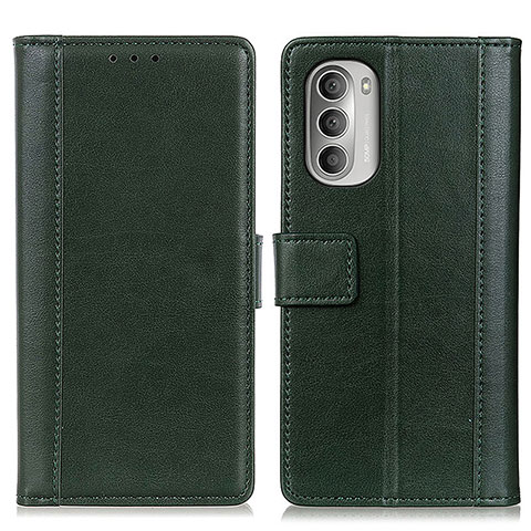 Funda de Cuero Cartera con Soporte Carcasa N02P para Motorola Moto G Stylus (2022) 5G Verde