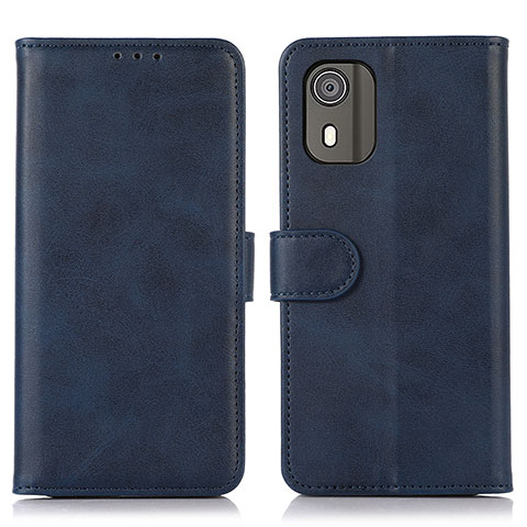 Funda de Cuero Cartera con Soporte Carcasa N02P para Nokia C02 Azul