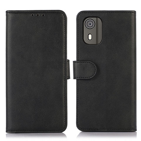 Funda de Cuero Cartera con Soporte Carcasa N02P para Nokia C02 Negro