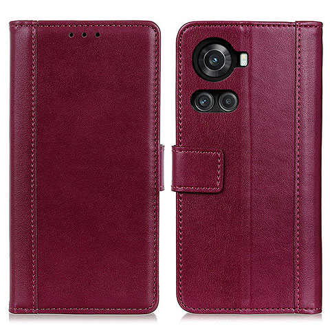 Funda de Cuero Cartera con Soporte Carcasa N02P para OnePlus Ace 5G Rojo