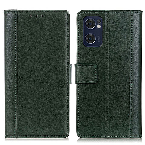 Funda de Cuero Cartera con Soporte Carcasa N02P para OnePlus Nord CE 2 5G Verde