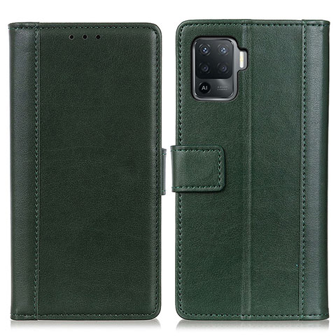 Funda de Cuero Cartera con Soporte Carcasa N02P para Oppo A94 4G Verde