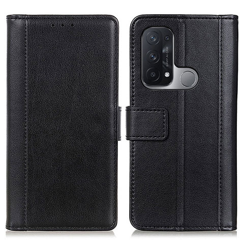 Funda de Cuero Cartera con Soporte Carcasa N02P para Oppo Reno5 A Negro