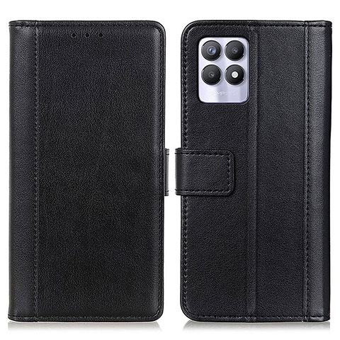 Funda de Cuero Cartera con Soporte Carcasa N02P para Realme 8i Negro