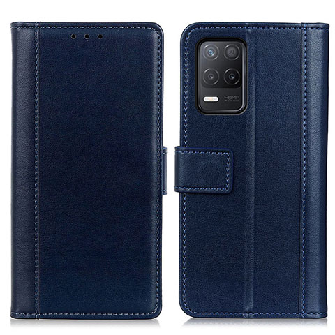 Funda de Cuero Cartera con Soporte Carcasa N02P para Realme 9 5G India Azul