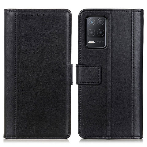 Funda de Cuero Cartera con Soporte Carcasa N02P para Realme Q3 5G Negro