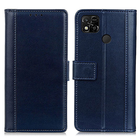 Funda de Cuero Cartera con Soporte Carcasa N02P para Xiaomi POCO C3 Azul