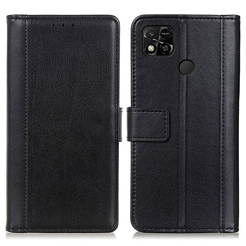 Funda de Cuero Cartera con Soporte Carcasa N02P para Xiaomi Redmi 9C Negro