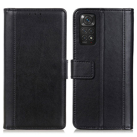 Funda de Cuero Cartera con Soporte Carcasa N02P para Xiaomi Redmi Note 11 4G (2022) Negro