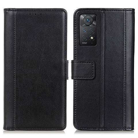 Funda de Cuero Cartera con Soporte Carcasa N02P para Xiaomi Redmi Note 11 Pro 5G Negro