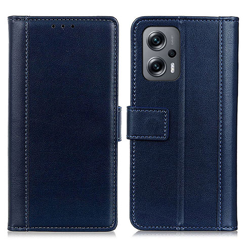 Funda de Cuero Cartera con Soporte Carcasa N02P para Xiaomi Redmi Note 12 Turbo 5G Azul