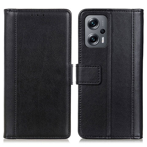 Funda de Cuero Cartera con Soporte Carcasa N02P para Xiaomi Redmi Note 12 Turbo 5G Negro