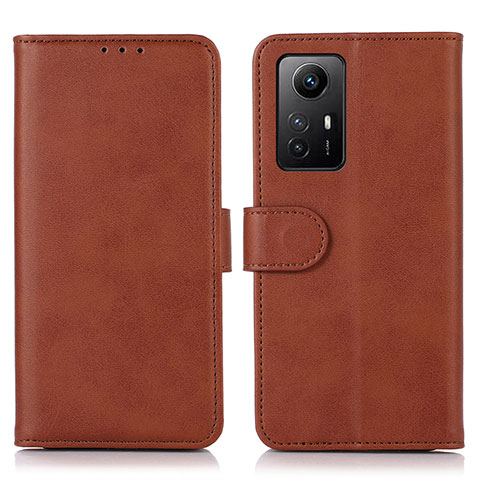 Funda de Cuero Cartera con Soporte Carcasa N02P para Xiaomi Redmi Note 12S Marron