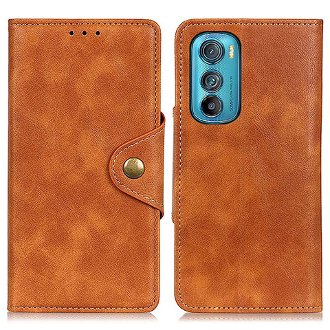 Funda de Cuero Cartera con Soporte Carcasa N03P para Motorola Moto Edge 30 5G Marron