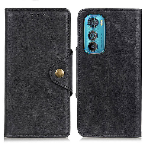 Funda de Cuero Cartera con Soporte Carcasa N03P para Motorola Moto Edge 30 5G Negro