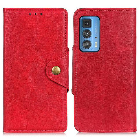 Funda de Cuero Cartera con Soporte Carcasa N03P para Motorola Moto Edge S Pro 5G Rojo